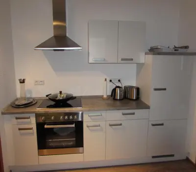 Küche/Küchenzeile in der Unterkunft Ferienwohnung Klippenliebe 1 OG und Dachgeschoss