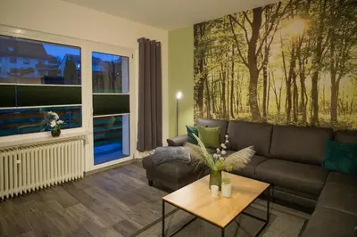 Ein Sitzbereich in der Unterkunft Ferienwohnung Busch 2
