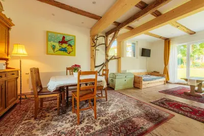 Ein Sitzbereich in der Unterkunft Unik Villa - Fewo im Oberharz Frühstück Halbpension buchbar
