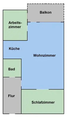 Grundriss der Unterkunft Business Apartment Altenau