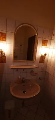 Ein Badezimmer in der Unterkunft Ferienwohnungen Christel