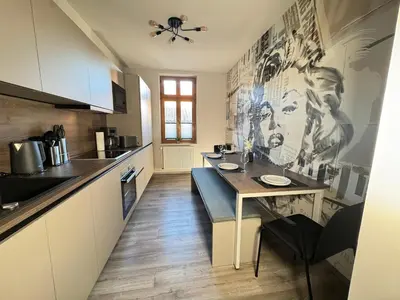 Küche/Küchenzeile in der Unterkunft Stilapartment City 2