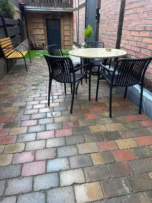 Ein Patio oder anderer Außenbereich in der Unterkunft Tenneberger Wohnung 2