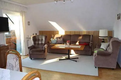 Ein Sitzbereich in der Unterkunft Ferienwohnung Haus Matschek