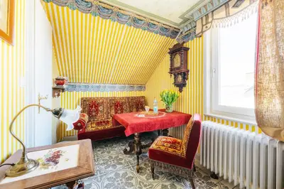 Ein Sitzbereich in der Unterkunft Villa Charlotte
