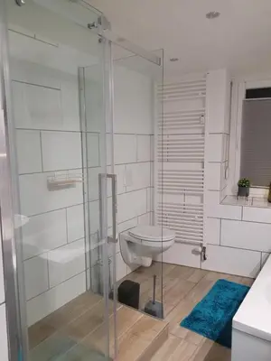 Ein Badezimmer in der Unterkunft Ferienwohnung Langenstein