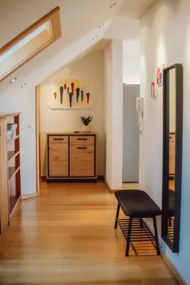 Küche/Küchenzeile in der Unterkunft Helles Bergblick Luxus Apartment