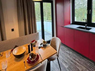 Getränke in der Unterkunft modernes Chalet in Hahnenklee