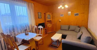 Ein Sitzbereich in der Unterkunft Pension Harzresidenz