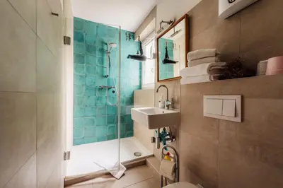 Ein Badezimmer in der Unterkunft Goldener Hirsch Braunlage