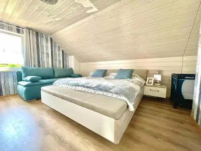 Ein Bett oder Betten in einem Zimmer der Unterkunft Wiesenstück