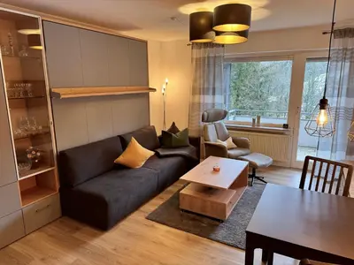 Ein Sitzbereich in der Unterkunft Gipfelblick Apartment