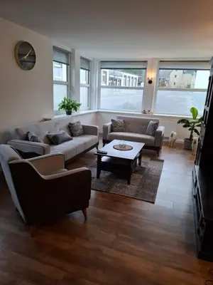 Ein Sitzbereich in der Unterkunft Ferienhaus Willi