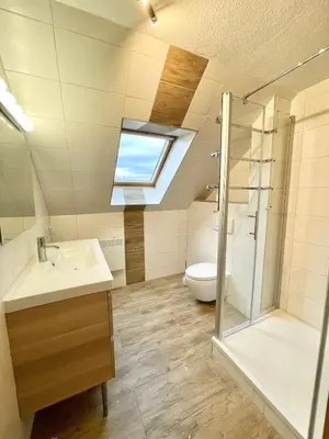 Ein Badezimmer in der Unterkunft Glücksstück