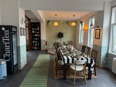 Ein Sitzbereich in der Unterkunft Villa Hermine
