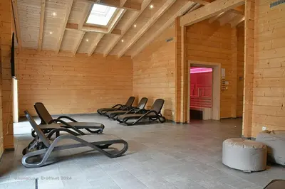 Das Fitnesscenter und/oder die Fitnesseinrichtungen in der Unterkunft Feriendorf Blauvogel Blauvogel 059