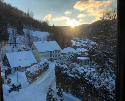 Holiday Home Talblick Zorge im Winter