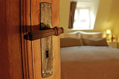 Ein Bett oder Betten in einem Zimmer der Unterkunft Ferienhaus Stobenstrasse