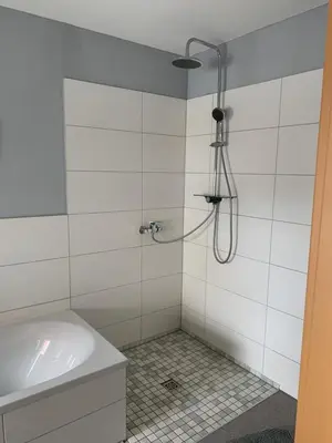 Ein Badezimmer in der Unterkunft Ferienhaus Bülow
