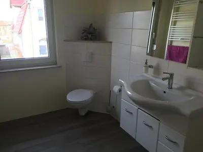 Ein Badezimmer in der Unterkunft Ferienhaus Bülow