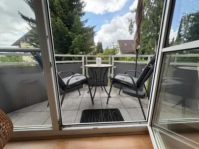 Ein Balkon oder eine Terrasse in der Unterkunft Kleine Harz Oase - Rodelbahn und Piste fußläufig