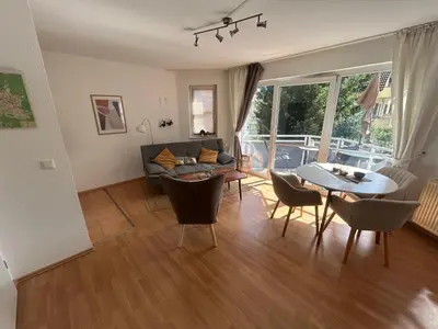 Ein Sitzbereich in der Unterkunft Kleine Harz Oase - Rodelbahn und Piste fußläufig