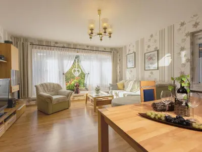 Ein Sitzbereich in der Unterkunft Harz holiday Comfortable holiday residence