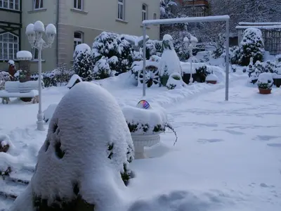 Gemütliches Ferienhaus mit Pool in Blankenburg im Winter