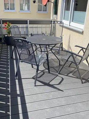 Ein Balkon oder eine Terrasse in der Unterkunft Kleine Harzsonne