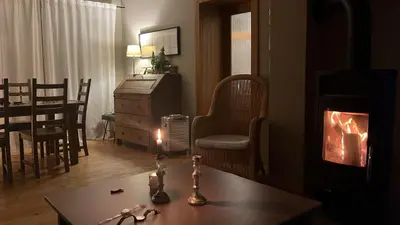 Ein Sitzbereich in der Unterkunft Haus Maxi