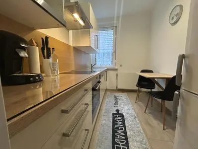 Küche/Küchenzeile in der Unterkunft Apartments am Berg