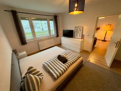 Ein Bett oder Betten in einem Zimmer der Unterkunft Charming 2-room apartment