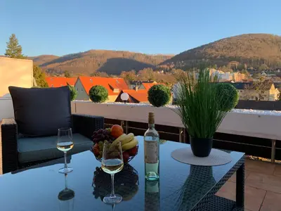 Ein allgemeiner Bergblick oder ein Berglick von der Ferienwohnung aus