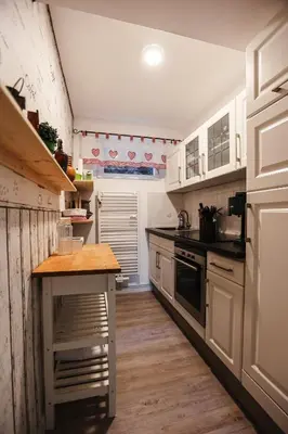 Küche/Küchenzeile in der Unterkunft Ferienwohnung Rose