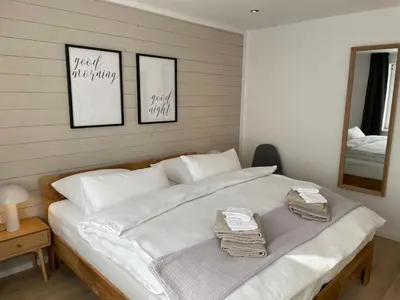 Ein Bett oder Betten in einem Zimmer der Unterkunft Finkennest Bad Harzburg