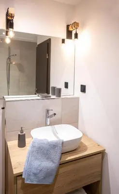 Ein Badezimmer in der Unterkunft Chalet Bergzeit Family Wellness Suite