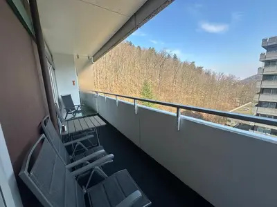 Ein Balkon oder eine Terrasse in der Unterkunft Forst & Flair Apartment