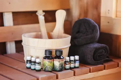 Spa und/oder Wellnesseinrichtungen in der Unterkunft NEU Inner Light, mit privater Sauna und schnellen Internet, Luxuriöses Ferienhaus im Harz