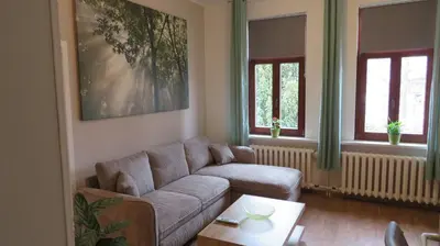 Ein Sitzbereich in der Unterkunft Ferienwohnung Heinrich