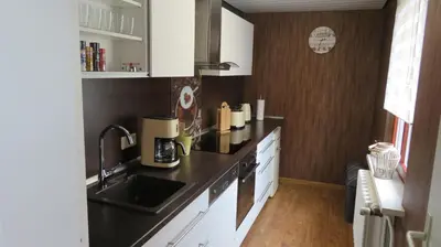 Küche/Küchenzeile in der Unterkunft Ferienwohnung Heinrich