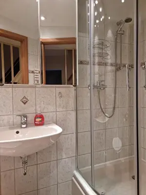 Ein Badezimmer in der Unterkunft Ferienhaus 