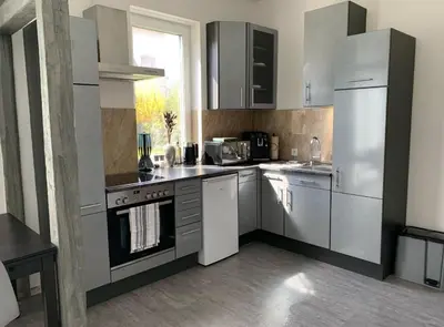 Küche/Küchenzeile in der Unterkunft Ferienwohnung im Harz 4