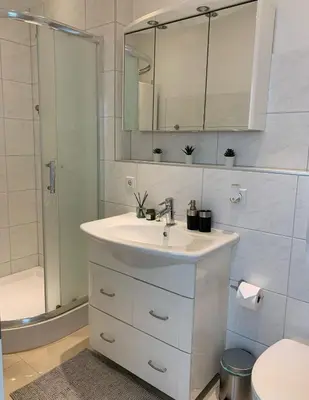 Ein Badezimmer in der Unterkunft Ferienwohnung im Harz 4