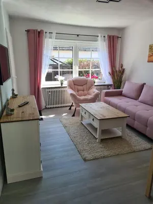 Ein Sitzbereich in der Unterkunft Ferienwohnung Rieger 3