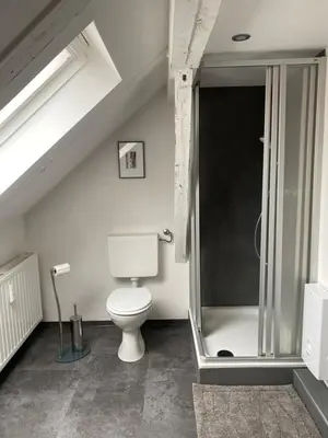 Ein Badezimmer in der Unterkunft Ferienwohnung Hof Bernsee