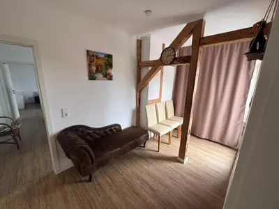 Ein Sitzbereich in der Unterkunft Unser Harztraum
