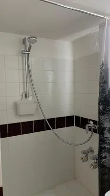 Ein Badezimmer in der Unterkunft Ferienwohnung Panoramablick Hahnenklee
