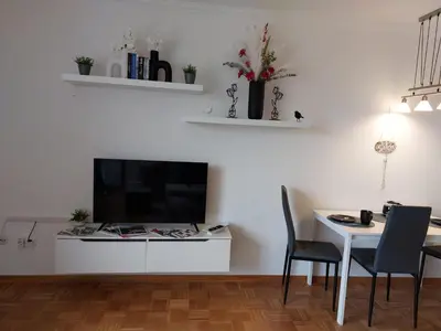 TV/Unterhaltungsangebot in der Unterkunft Ferienwohnung Kuschelplatz