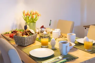 Essen in der Ferienwohnung oder in der Nähe