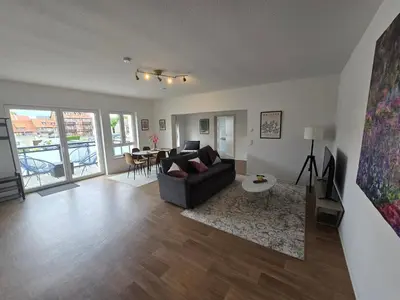 Ein Sitzbereich in der Unterkunft Sonnenblick Suite 2